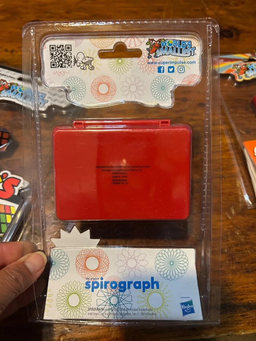 Lot of 3 World’s Smallest toys Spirograph, Etch-a-sketch, Rubik’s cube